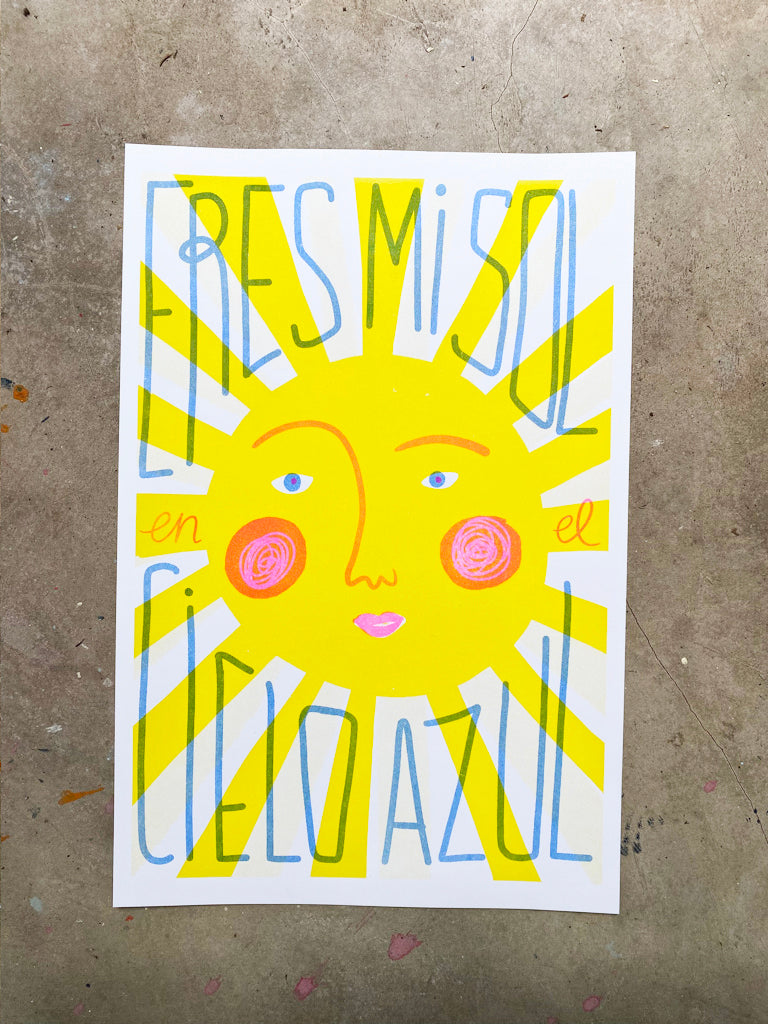 Eres mi sol en el cielo azul