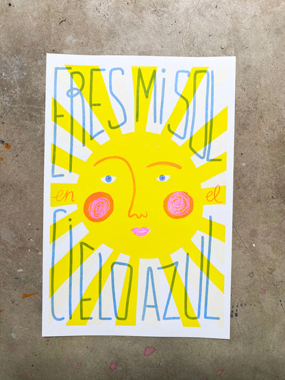 Eres mi sol en el cielo azul